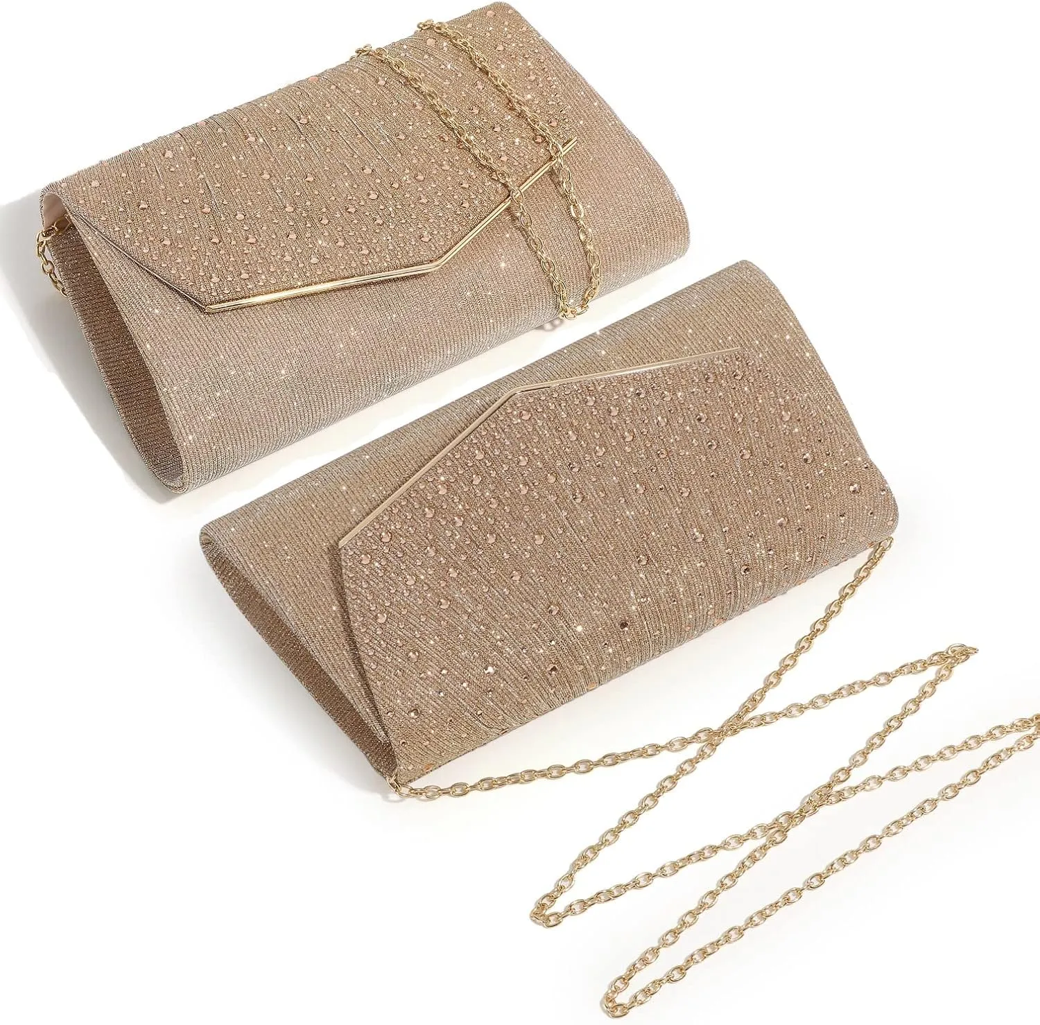 Women Evening Bags Glitter Sequins Clutch Purses for Women Shiny Crystal Falp Handbag Formal Wedding Party Prom Purse
