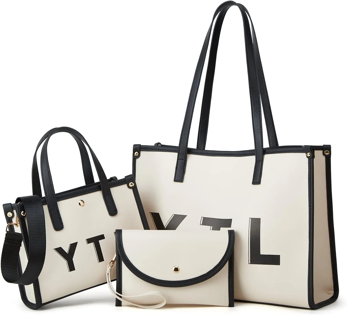 Women Fashion Handbag Wallet Tote Bag Shoulder Bag Top Handle Satchel Purse Set