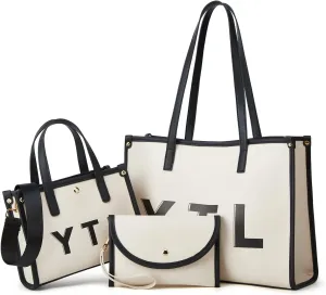 Women Fashion Handbag Wallet Tote Bag Shoulder Bag Top Handle Satchel Purse Set