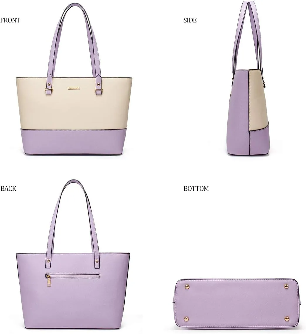 Women Fashion Handbags Wallet Tote Bag Shoulder Bag Top Handle Satchel Purse Set 4pcs