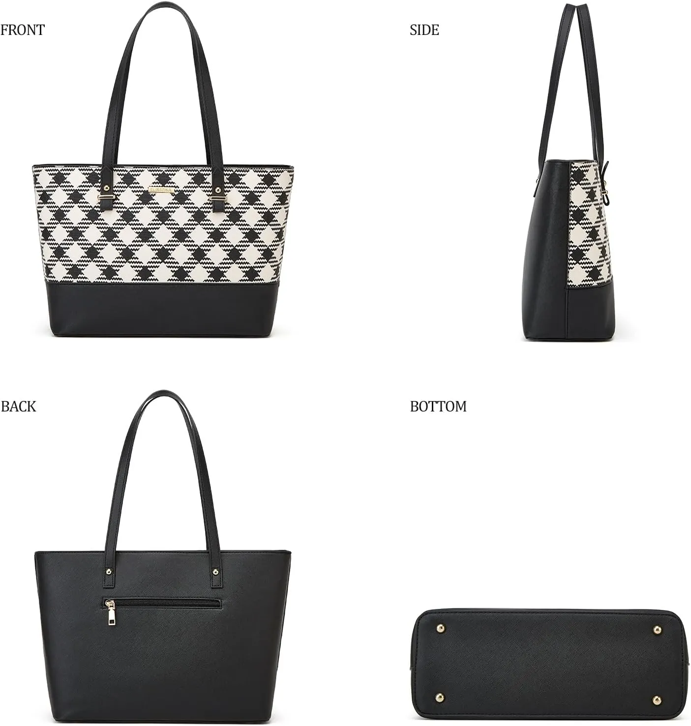 Women Fashion Handbags Wallet Tote Bag Shoulder Bag Top Handle Satchel Purse Set 4pcs