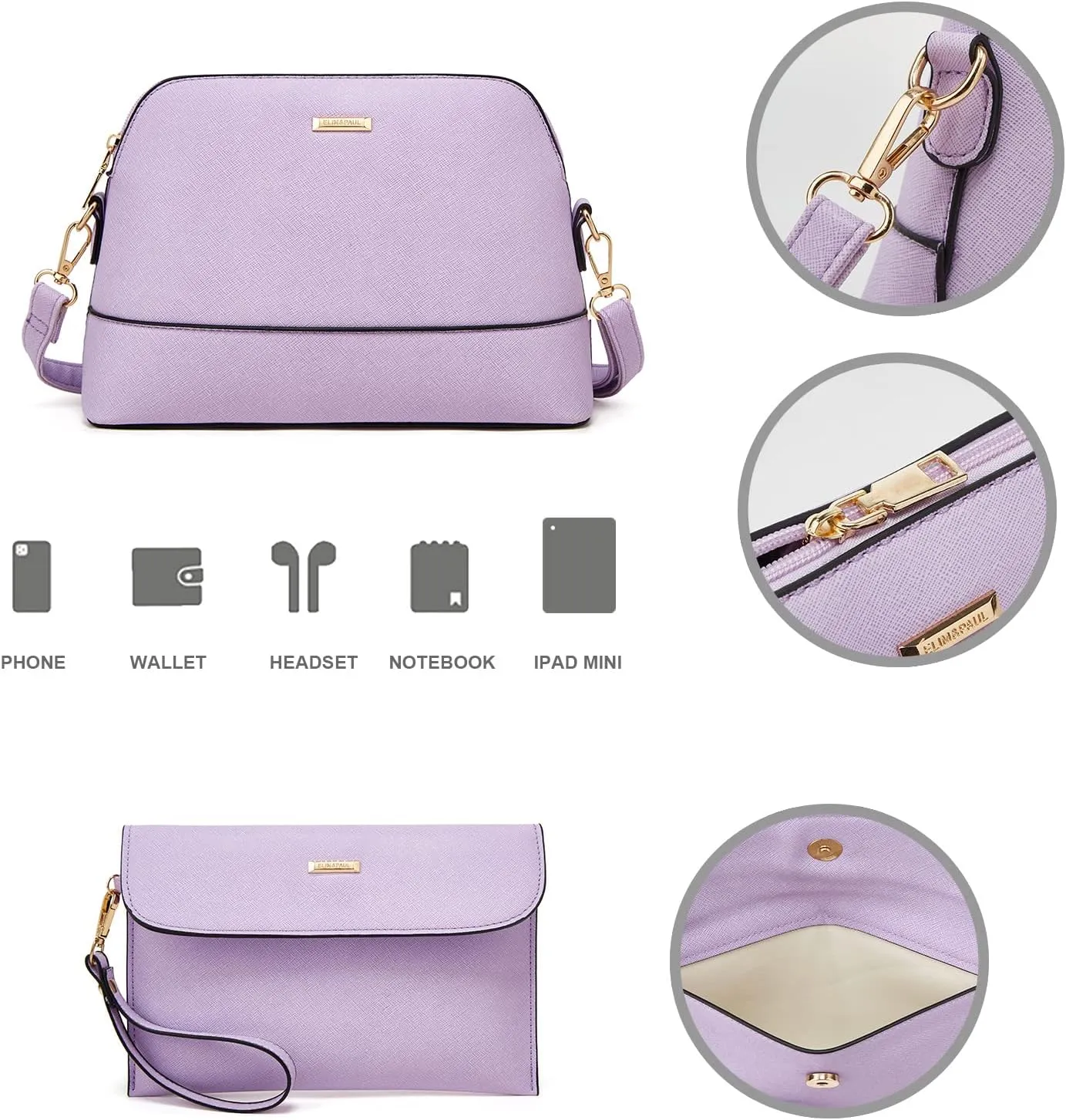 Women Fashion Handbags Wallet Tote Bag Shoulder Bag Top Handle Satchel Purse Set 4pcs