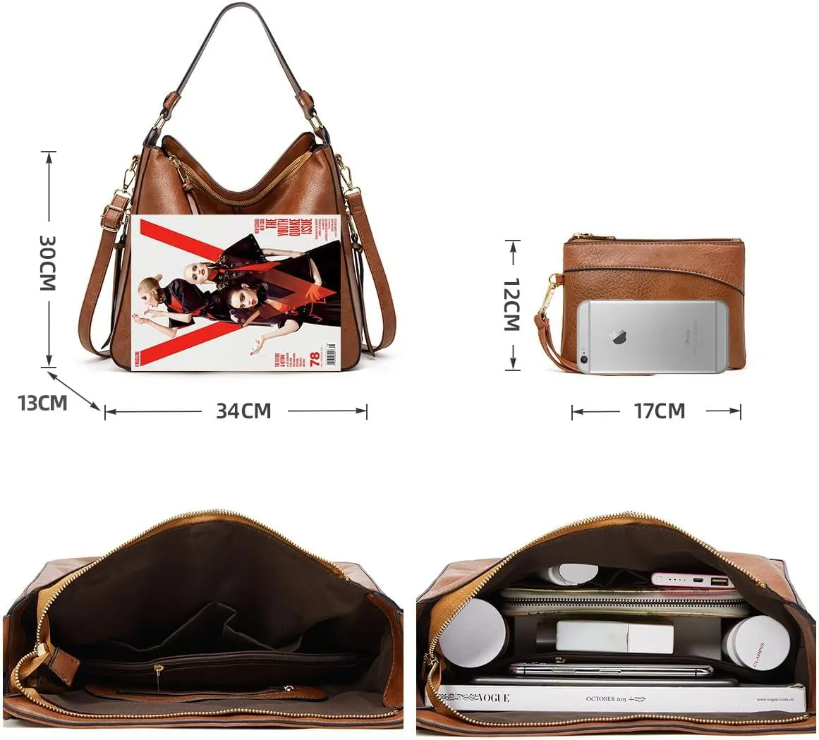 Women Fashion Handbags Wallet Tote Bag Shoulder Bag Top Handle Satchel Purse Set