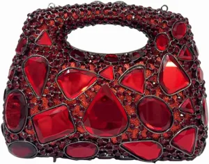 Women Luxury Diamond Rhinestone Evening Bag Gem Clutch Purse Crystal Prom Handbag Wedding Purse for Party