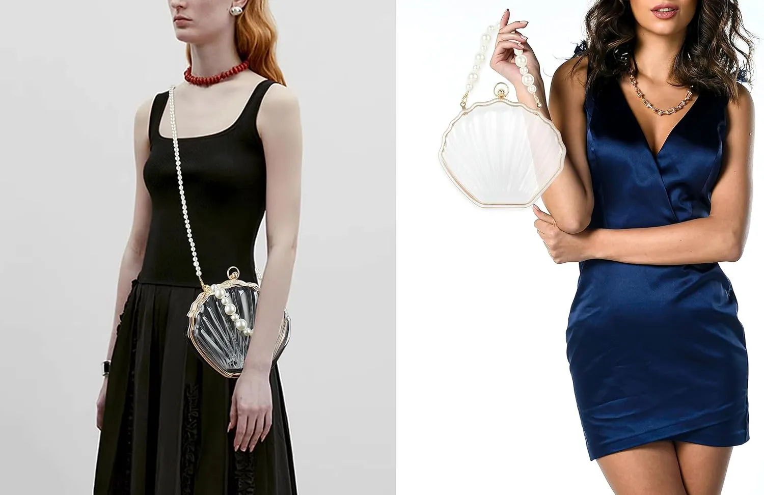 Women Mini Seashell Evening Clutch Top-Handle Bag Cross-body Bag