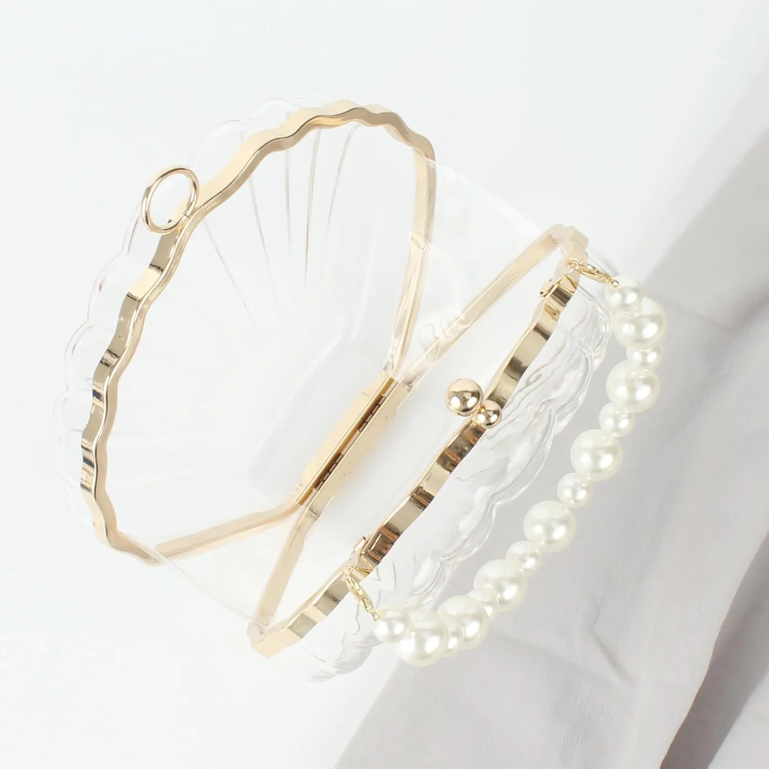 Women Mini Seashell Evening Clutch Top-Handle Bag Cross-body Bag