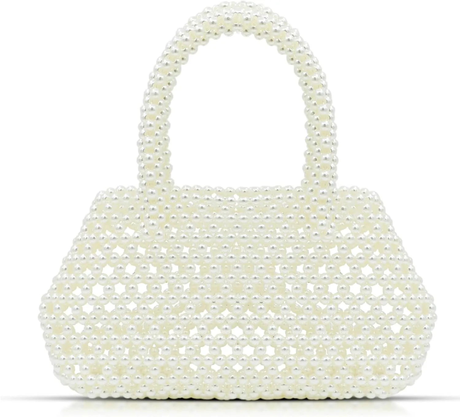 Women Pearl Purse, Evening Bags, Artificial Pearl Clutch, Inside Pocket with Zipper, Handbags for Women Party Wedding Travel
