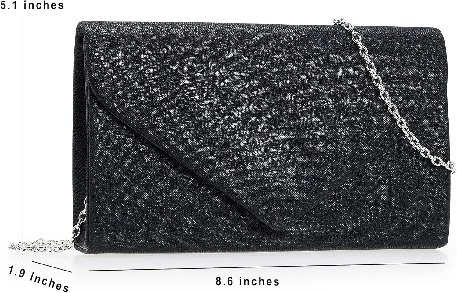 Women PU Clutch Glittering Evening Bag Formal Handbag Wedding Cocktail Prom Party Purse