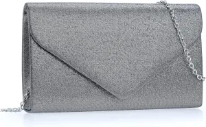 Women PU Clutch Glittering Evening Bag Formal Handbag Wedding Cocktail Prom Party Purse