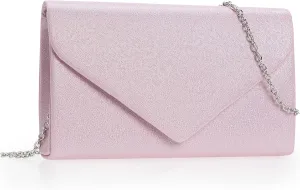 Women PU Clutch Glittering Evening Bag Formal Handbag Wedding Cocktail Prom Party Purse
