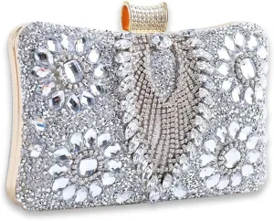 Women Rhinestone Evening Bag Multicolor Clutch Bag Bridal Wedding Purse Luxury Crystal Handbag Glitter Shoulder Bag