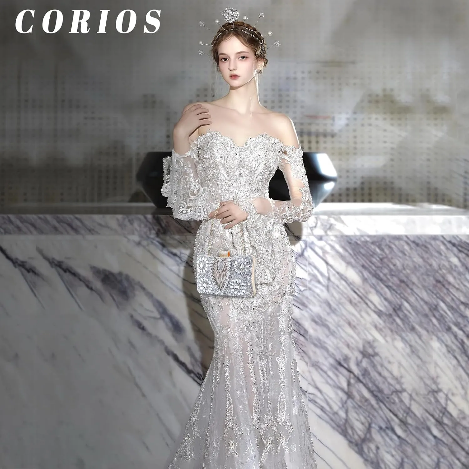 Women Rhinestone Evening Bag Multicolor Clutch Bag Bridal Wedding Purse Luxury Crystal Handbag Glitter Shoulder Bag