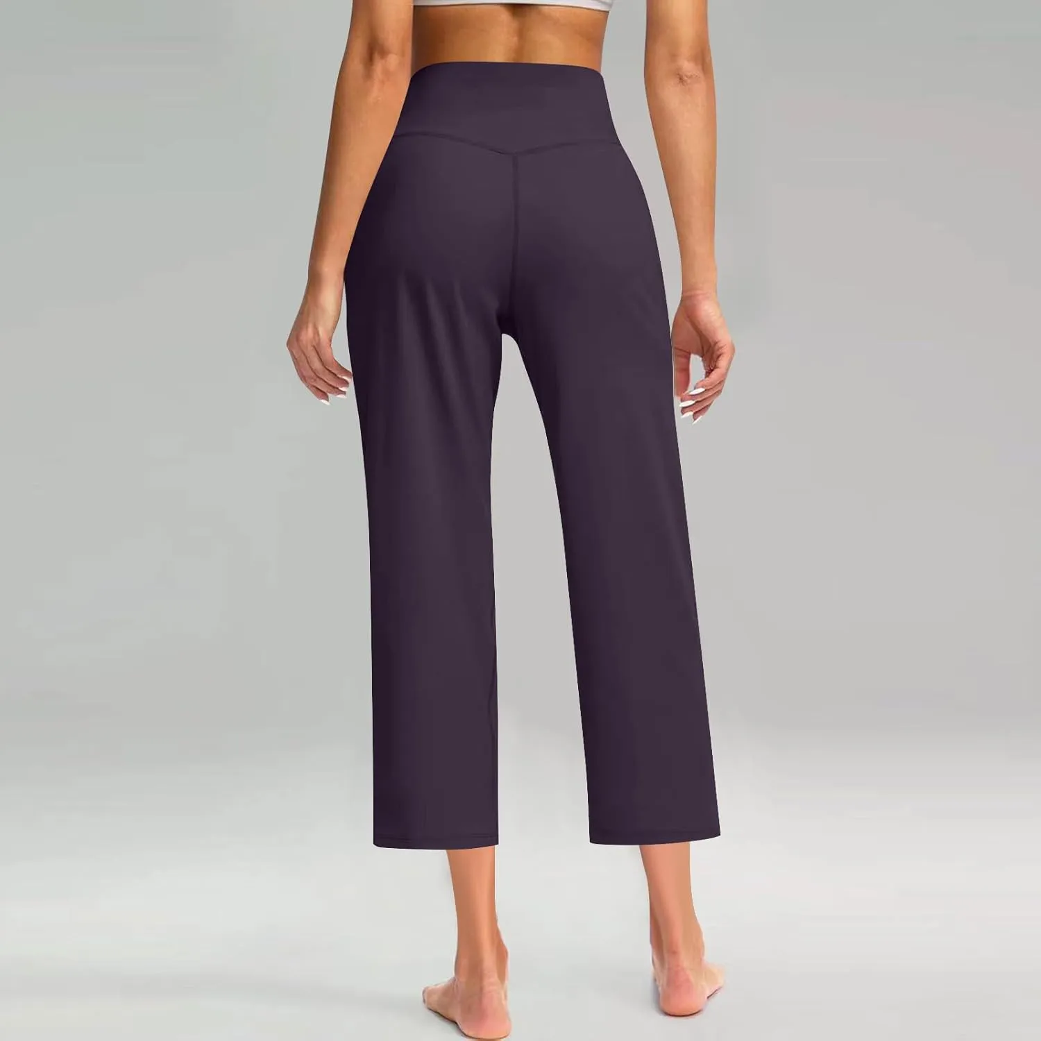 Women Yoga Capri Pants 2025 High Waist Solid Pant Wide Leg Workout Crop Summer Pants for Casual, Travel, Exercise