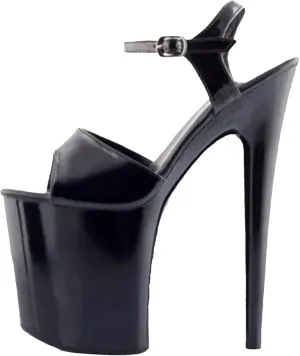 Women's 20cm Buckle Sandals - Paint Leather Crossdresser SM Shoes