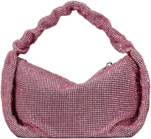 Women's Bling Evening Clutch Bag Sparkly Rhinestone Purse, Crystal Dumpling Bag, Party Wedding Handbag