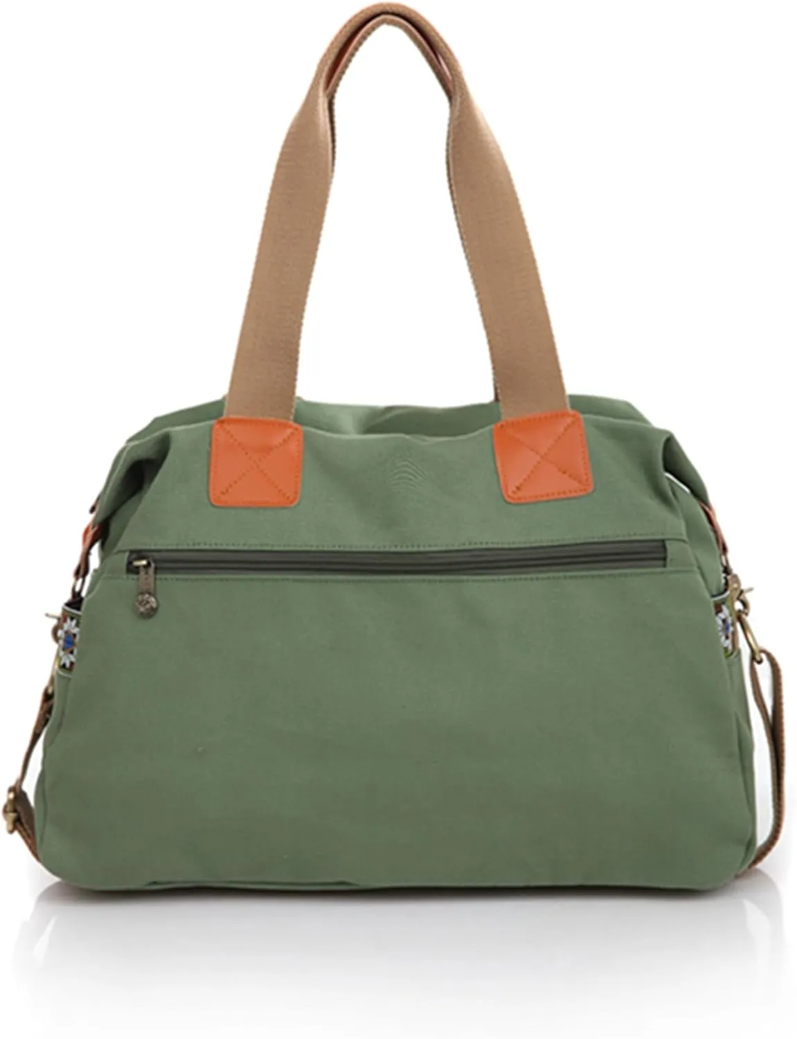 Women’s Canvas Vintage Boho Embroidery Crossbody Shoulder Handbag With Multi Pockets