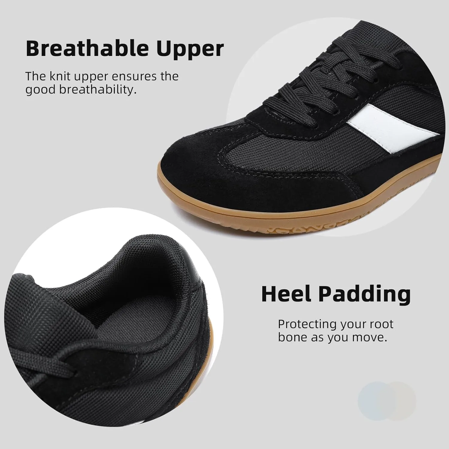 Womens Casual Fashion Barefoot Shoes | Wide Toe | Minimalist | Zero Drop | Lightweight Breathable Walking Shoes