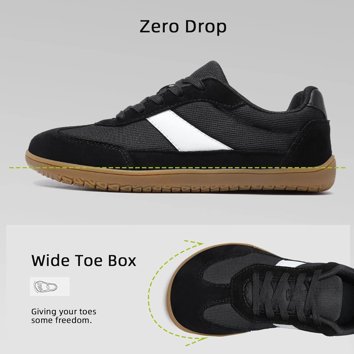 Womens Casual Fashion Barefoot Shoes | Wide Toe | Minimalist | Zero Drop | Lightweight Breathable Walking Shoes