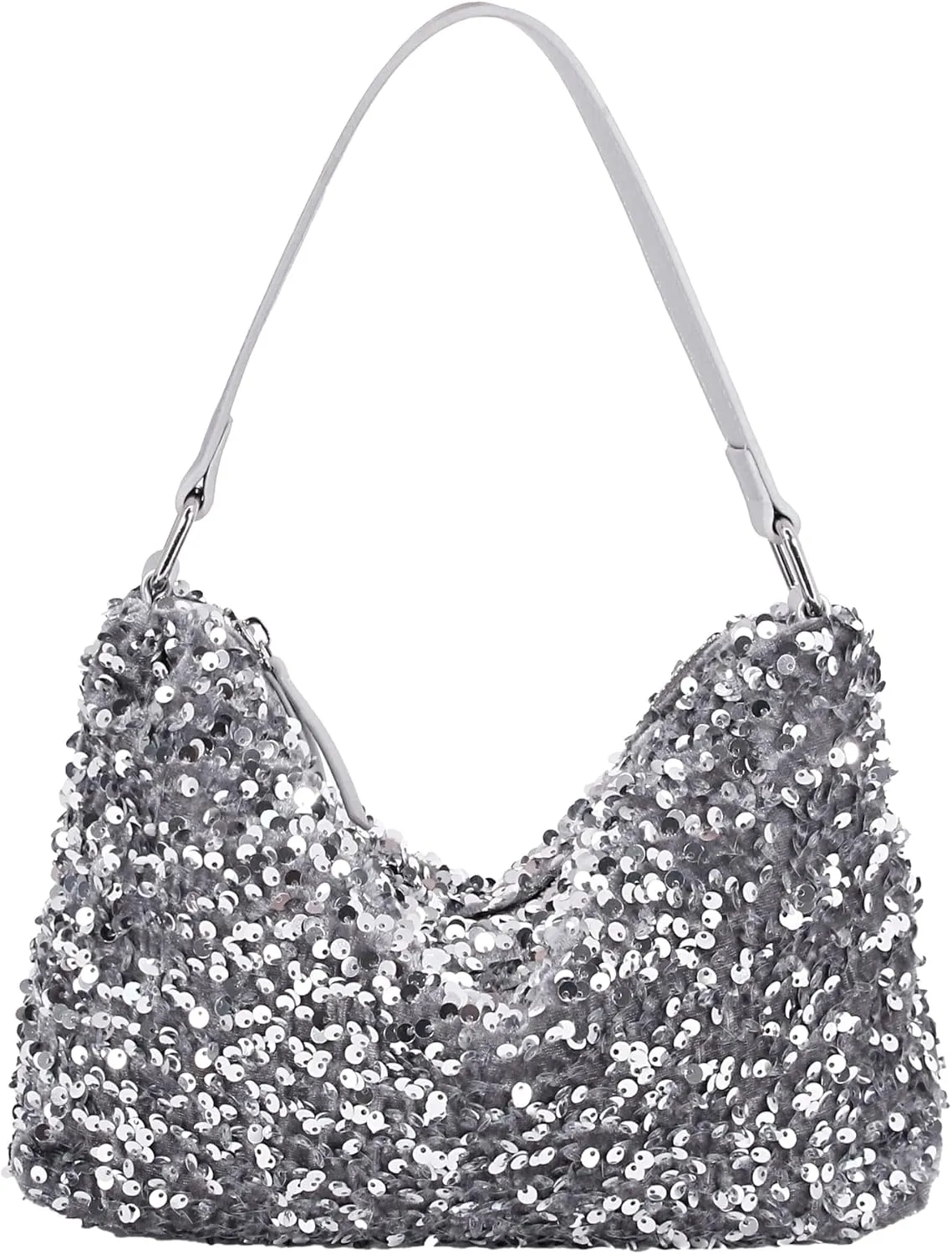 Womens Dazzling Clutch Handbag Purse Delicate Reversible Sequin Drawstring Shoulder Bag Large Capacity Tote Bag