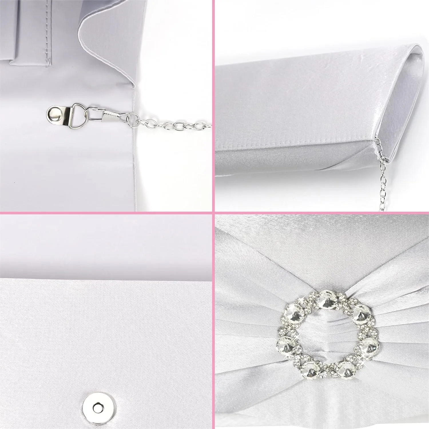 Womens Evening Bag Sparkly Bow Rhinestone Clutch Purses for Women Wedding Party Purses Glitter Cocktail Prom Handbags