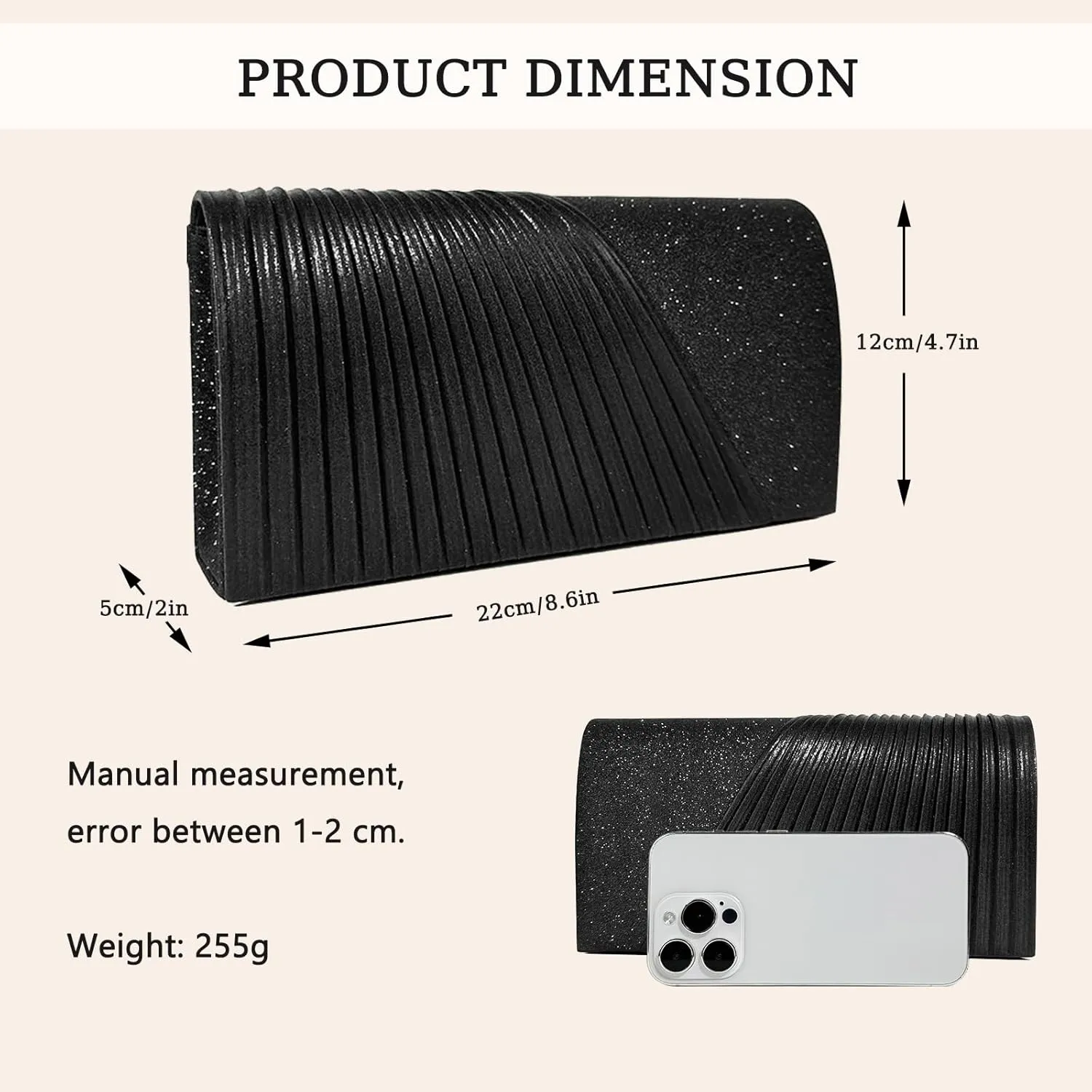 Womens Evening Bag Sparkly Clutch Purses for Women Wedding Party Purses Glitter Cocktail Prom Handbags