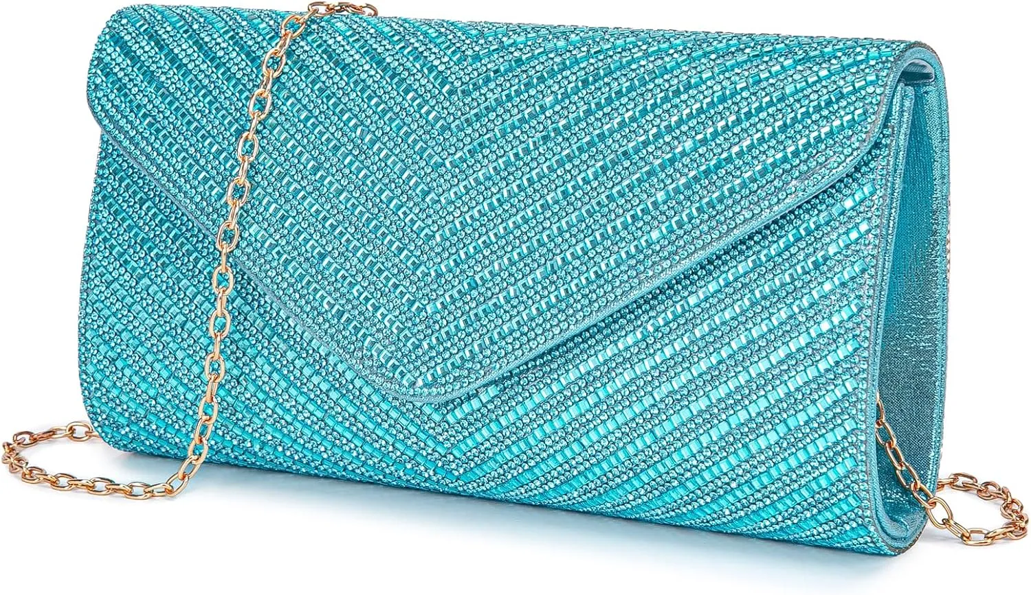 Women's Evening Handbags Envelope Clutch Purses Ladies Crossbody Bags Rhinestone Wedding Bag Shoulder Bag for Women