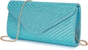 Women's Evening Handbags Envelope Clutch Purses Ladies Crossbody Bags Rhinestone Wedding Bag Shoulder Bag for Women
