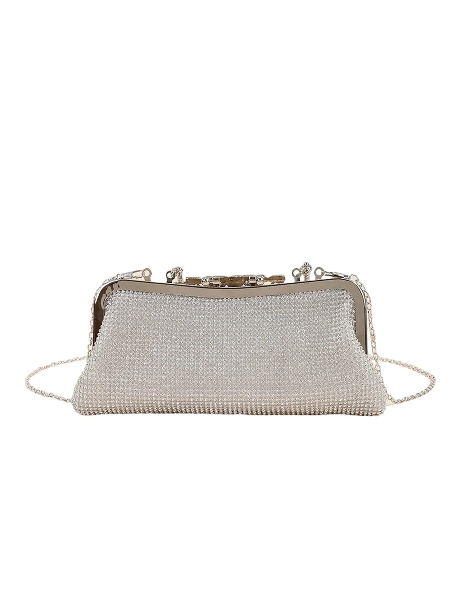 Women’s Flower Rhinestones Top Handle Evening Clutch Bags