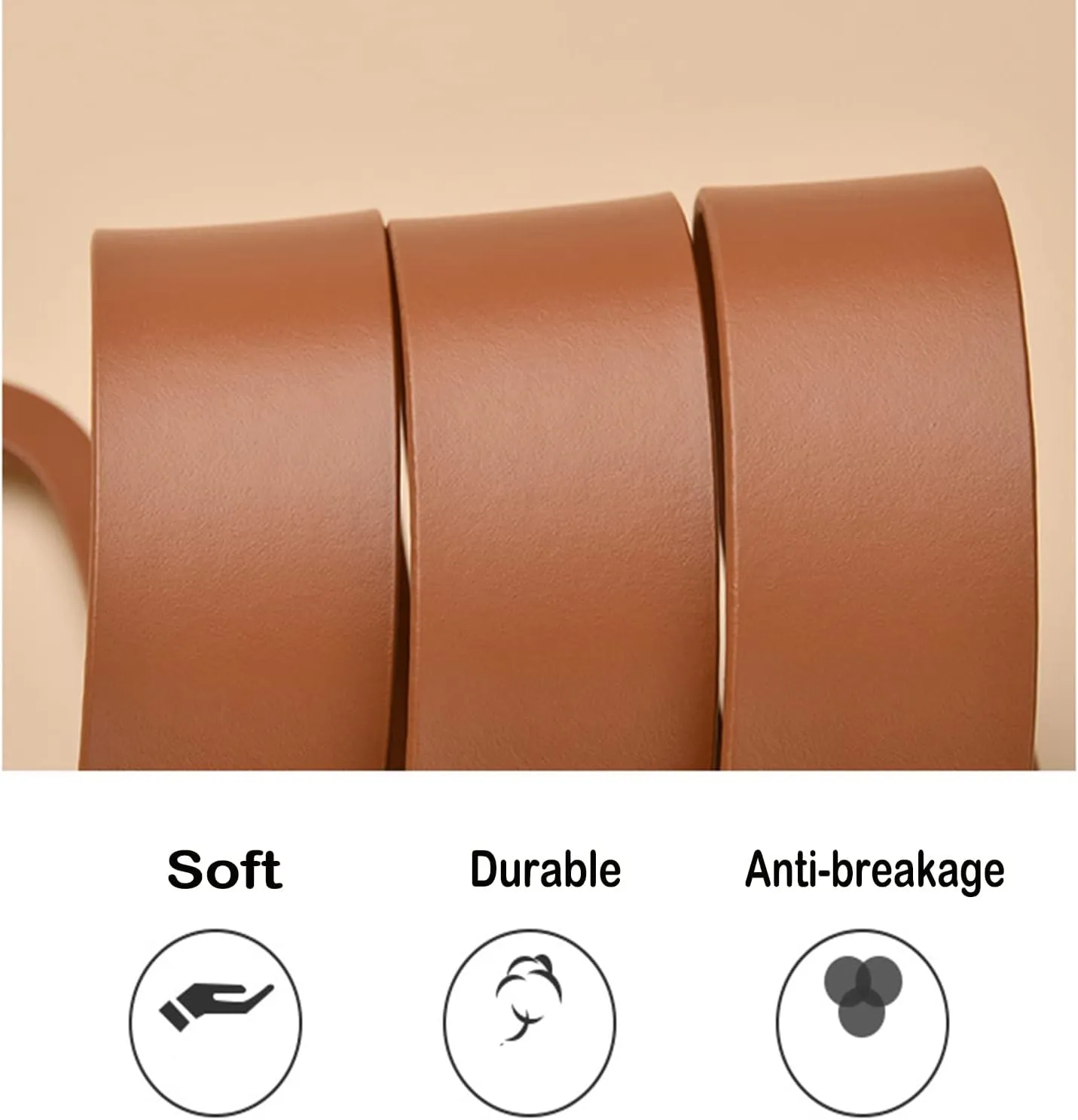 Women's Leather Belt Cowhide Leather Belt Vintage Fashion Tie Belt Coat Wear