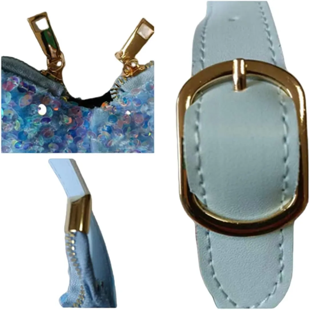 Womens Mermaid Sequins Shoulder Bag Reversible Sequin Handbag Purse Sparkling Tote Shiny Hobo Bag