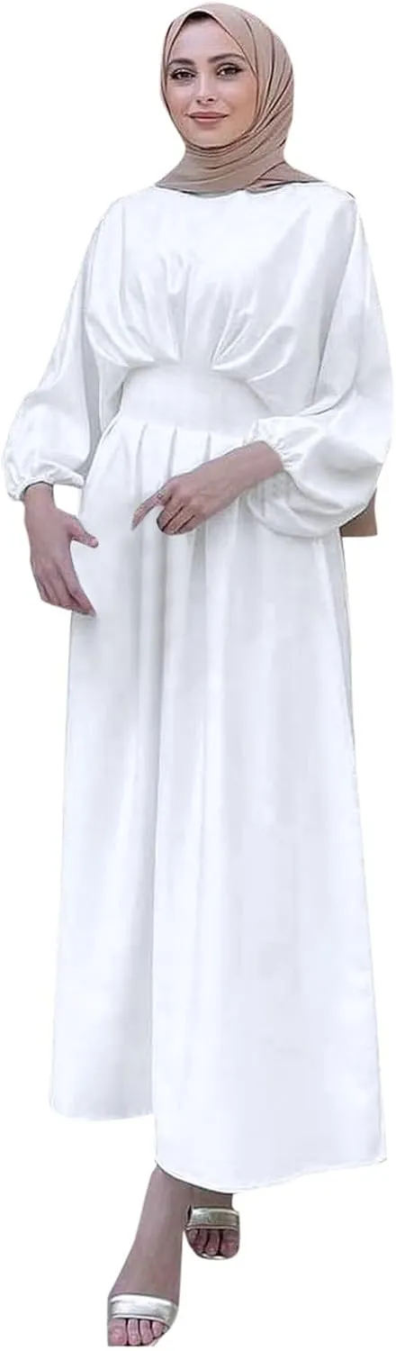 Women's Muslim Dress Islamic Prayer Abaya Modest Solid Color Muslim Outfits Ramadan Prayer Garment Turkey Robe