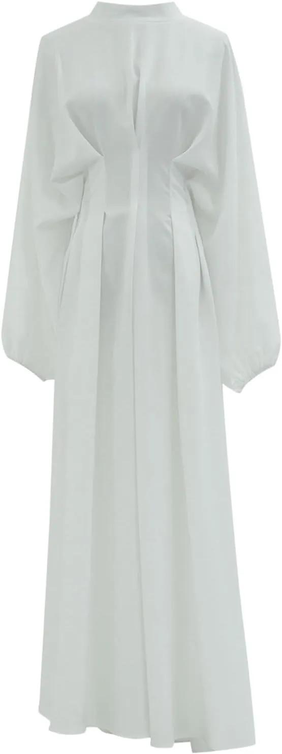 Women's Muslim Dress Islamic Prayer Abaya Modest Solid Color Muslim Outfits Ramadan Prayer Garment Turkey Robe