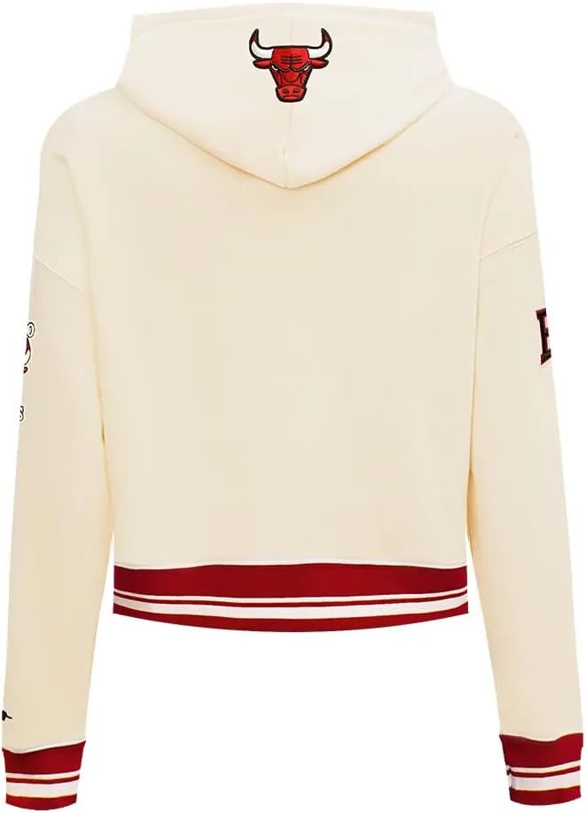 Women's NBA Retro Classics Cropped Ribbed Fleece Pullover Hoodie