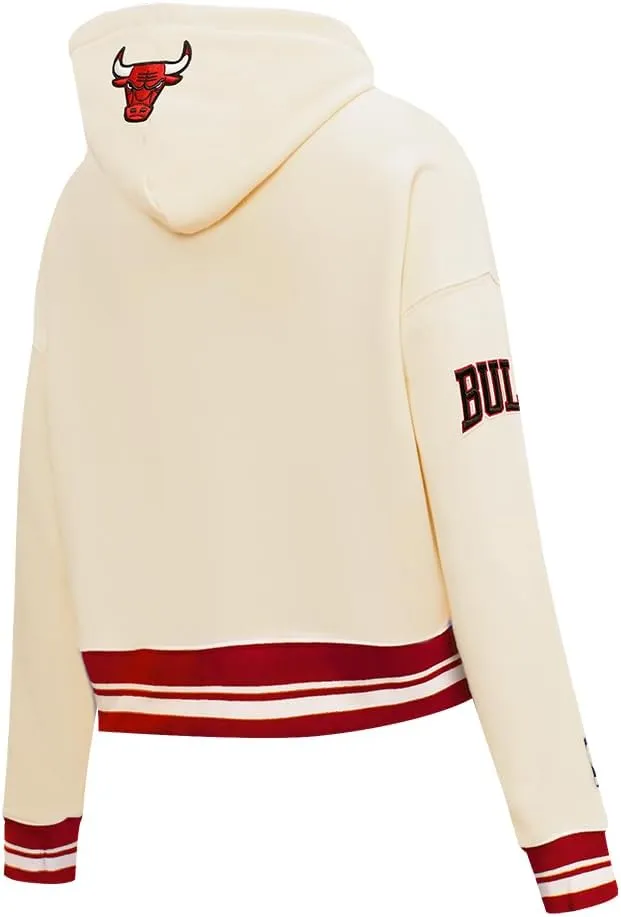 Women's NBA Retro Classics Cropped Ribbed Fleece Pullover Hoodie