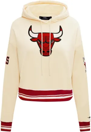 Women's NBA Retro Classics Cropped Ribbed Fleece Pullover Hoodie