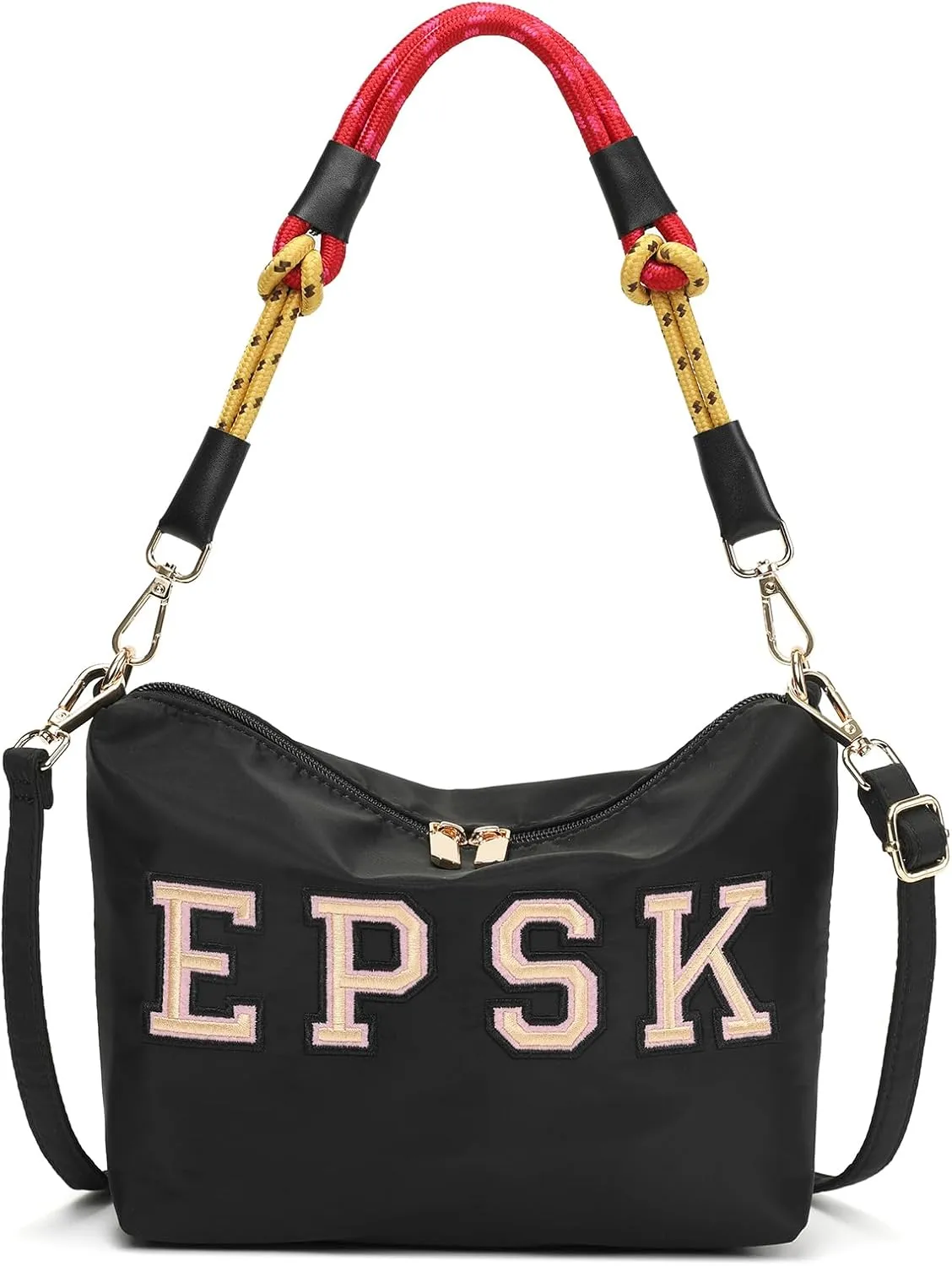 Women's Shoulder Bag Nylon Crossbody Bag Hip Hop Fashion Style Tote Letter Embroidery Craft Detachable Strap