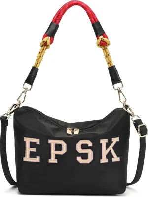Women's Shoulder Bag Nylon Crossbody Bag Hip Hop Fashion Style Tote Letter Embroidery Craft Detachable Strap