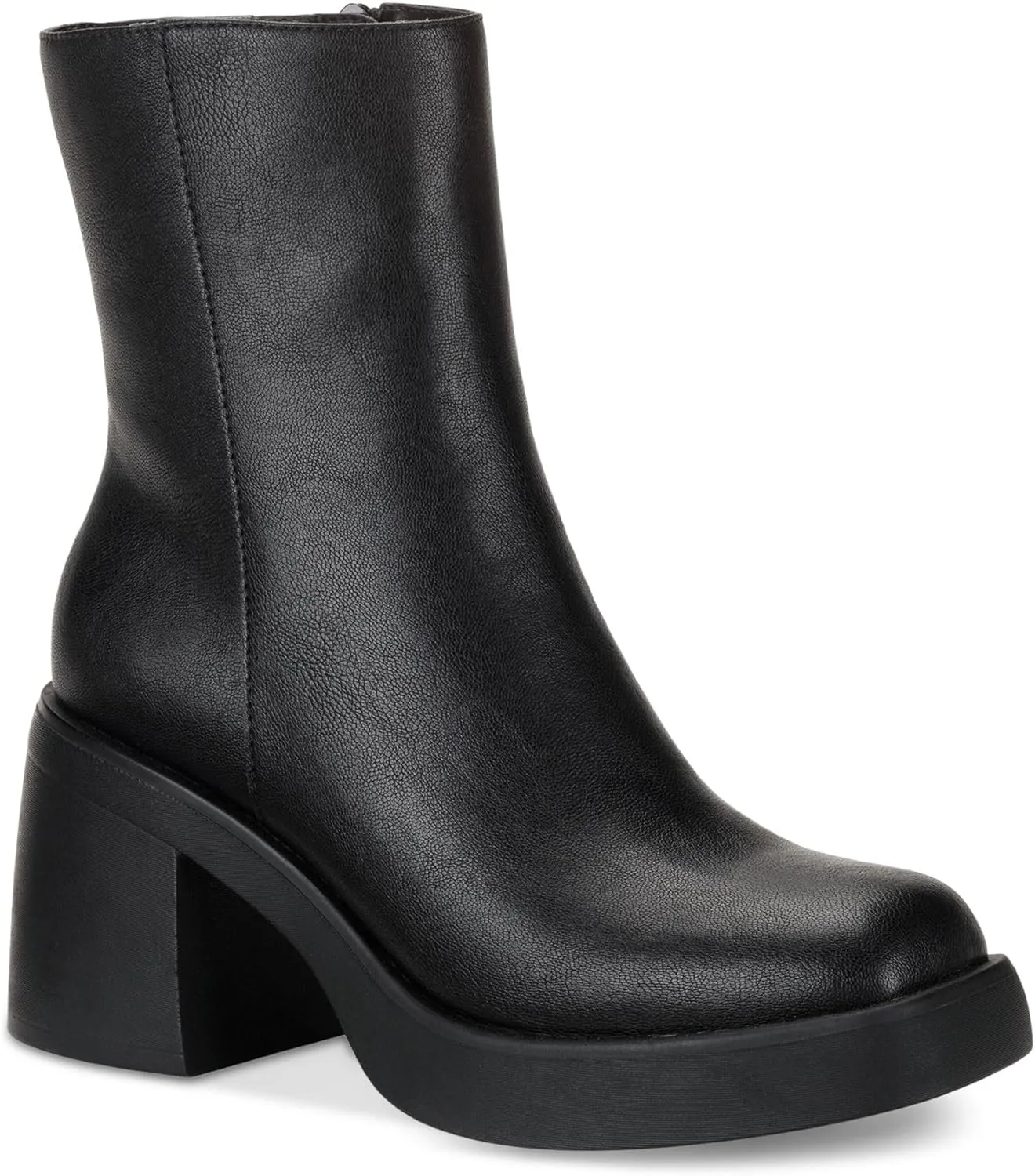 Womens TIANNA Faux Leather Mid-Calf Boots Black 6.5 Medium (B,M)