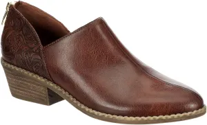 XAPPEAL Jolena - Women's Zip-up Chunky Low Heel Embossed Western Pointed Toe Ankle Booties