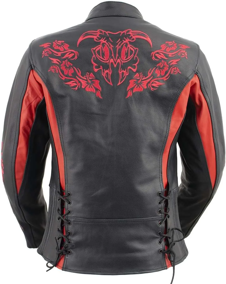 Xelement XS2029 'Gemma' Women's Leather Jacket
