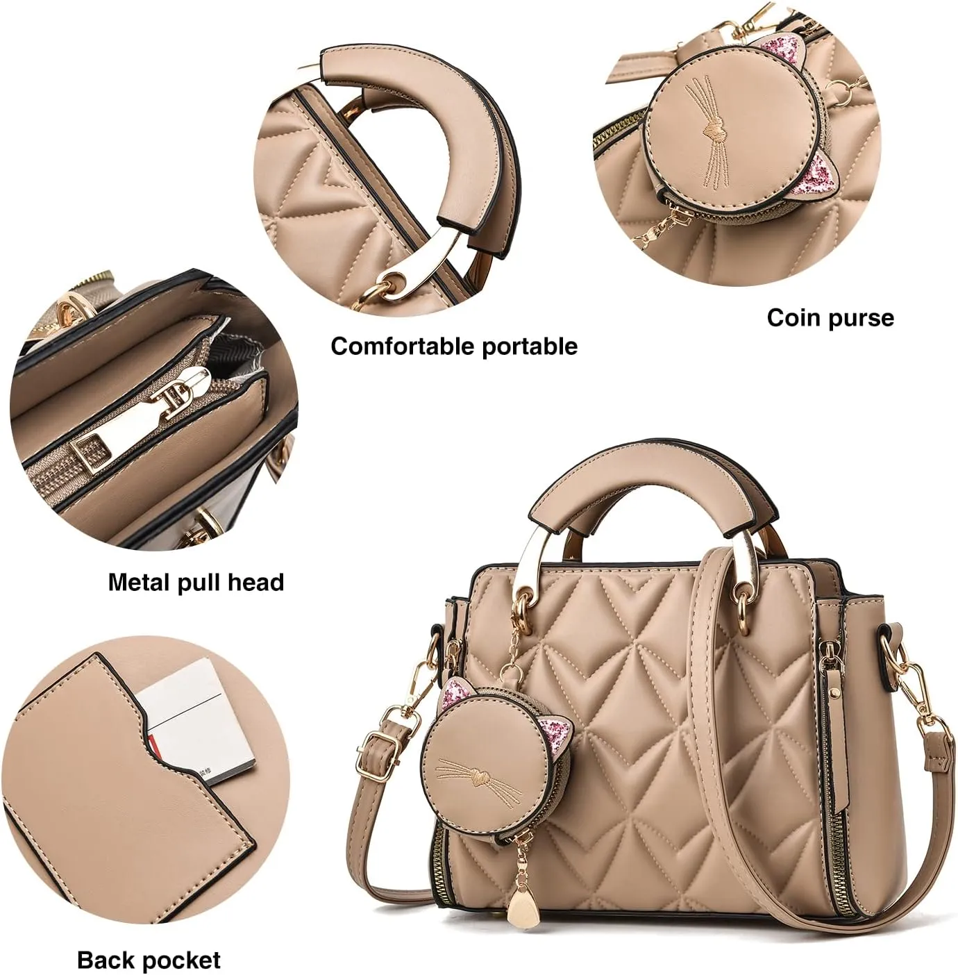 Xiaoyu Fashion Purses and Handbags for Women Ladies Crossbody Bags Top Handle Satchel Shoulder Bags Small Totes