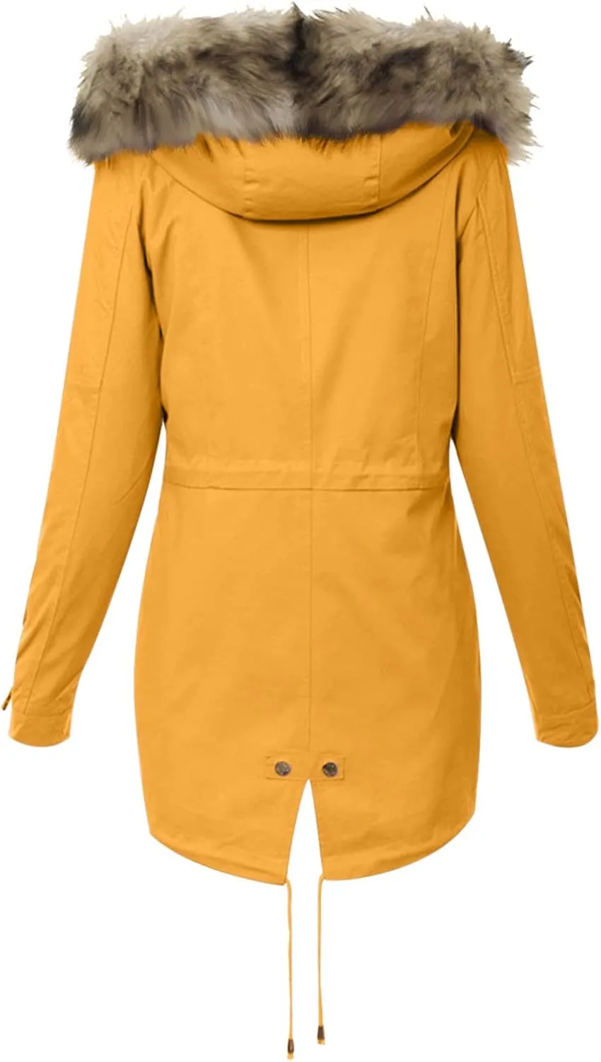 XUNRYAN Winter Coats for Women Warm Sherpa Fleece Jacket Weighted Parka Thick Ski Coat Slim Fit Mountain Windbreaker Outwear