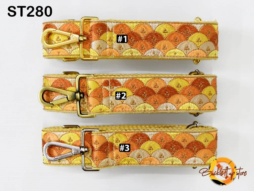 Yellow Embroidered Purse Strap Crossbody Strap for Purses Handbag Boho Bag Strap Embroidery Replacement Strap Boho Guitar Strap Gift for her