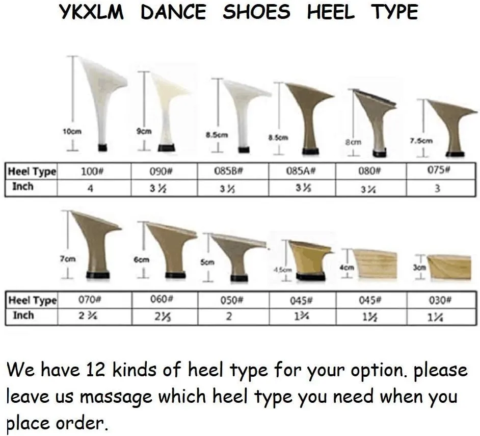 YKXLM Women's Satin Heels Latin with Rhinestone Dance Shoes Open Toe Professional Salsa Dance Shoes Ballroom,Model YCL441