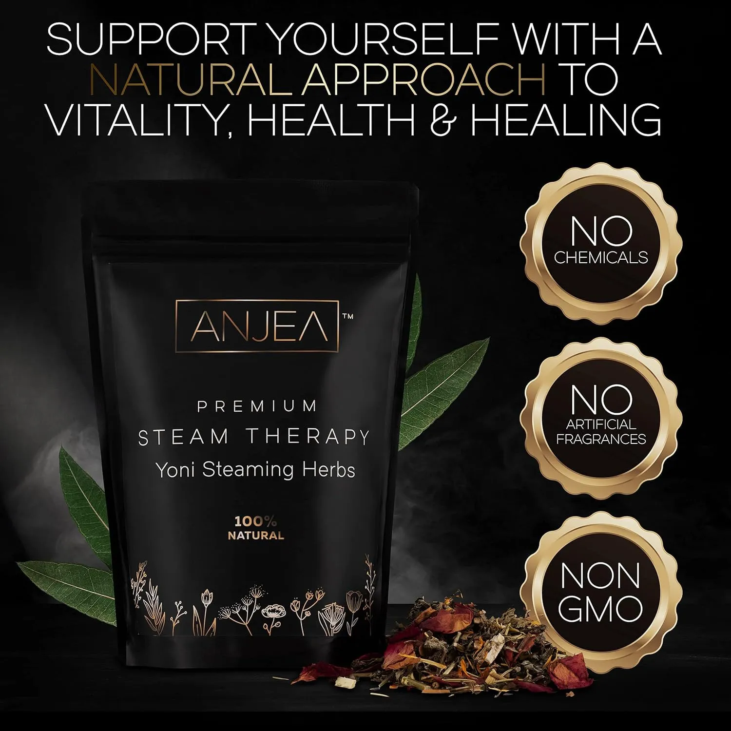 Yoni Steaming Herbs 2 oz (2-4 steams), Vsteam Herbs for Cleansing and Tightening, Natural V Steam Herbs for V Steam Seat Kit, Herbal Sitz Bath Soak, Feminine Wash, Filter Bags Included