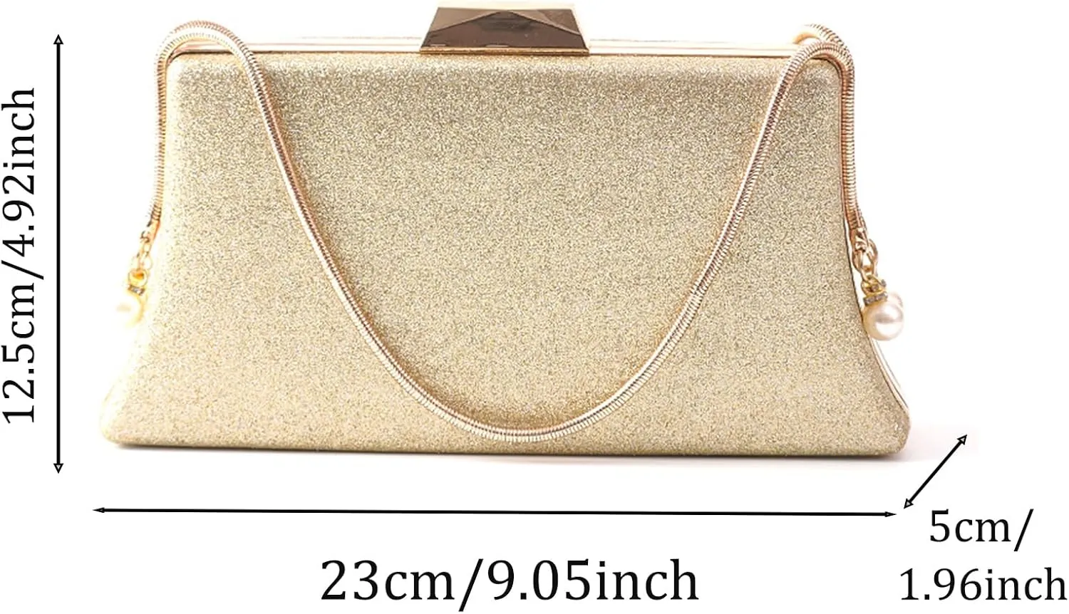 YYW Clutch Purse For Women Evening Bag Wedding Party Glitter Purse Shoulder Handbag