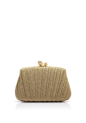 Zen Collection Pearl Glitter Clutch Bag, Gold