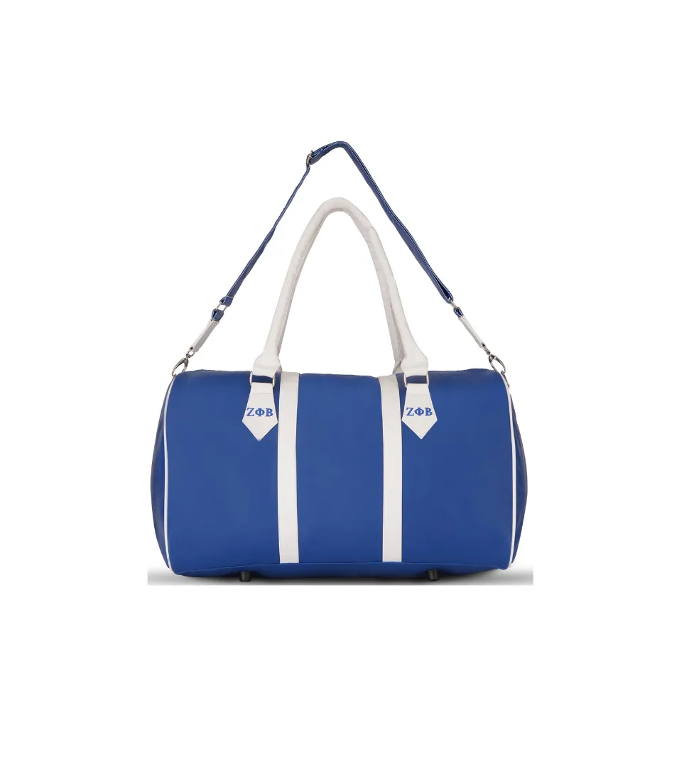 Zeta Phi Beta Striped Duffel Bag