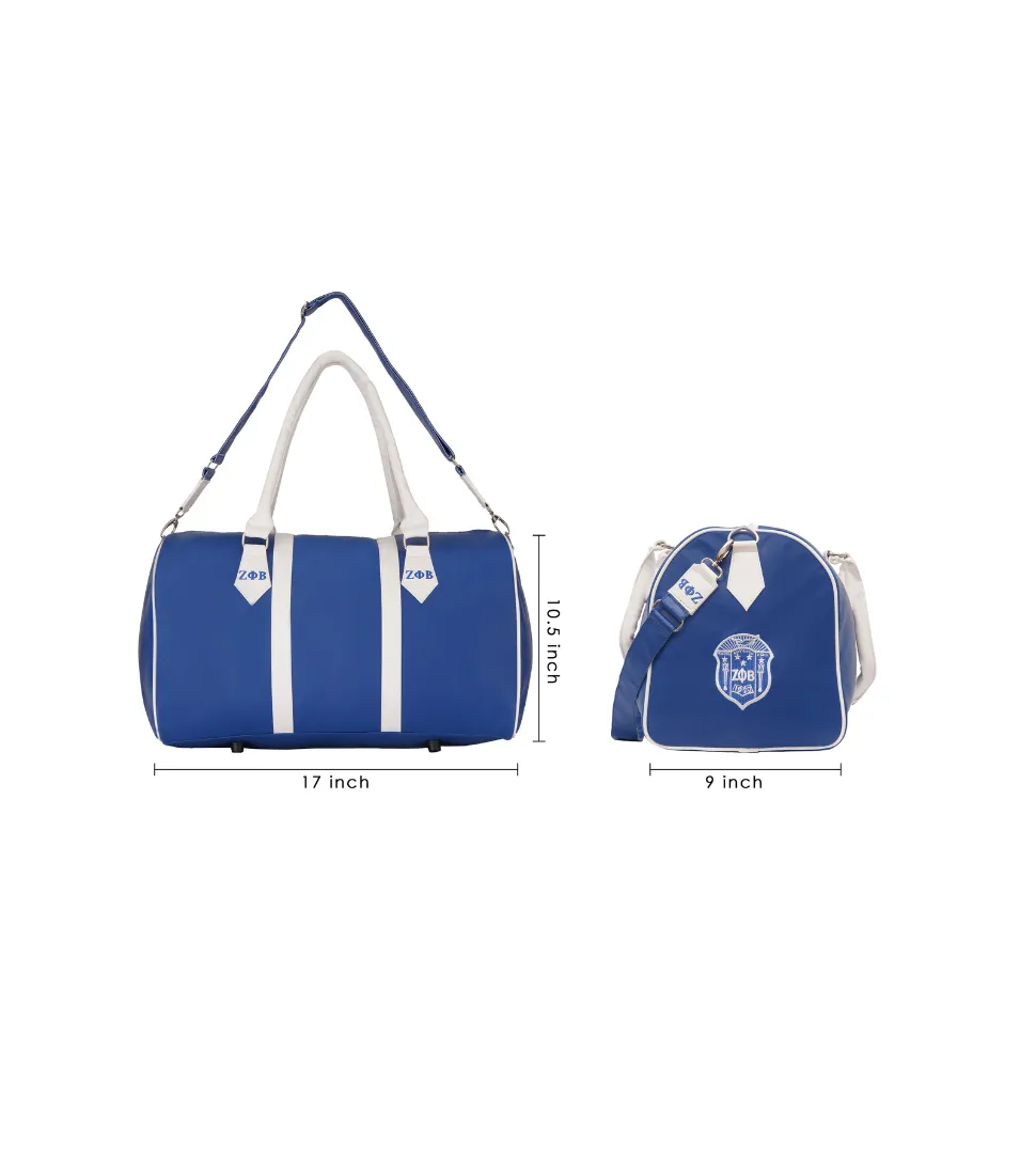 Zeta Phi Beta Striped Duffel Bag
